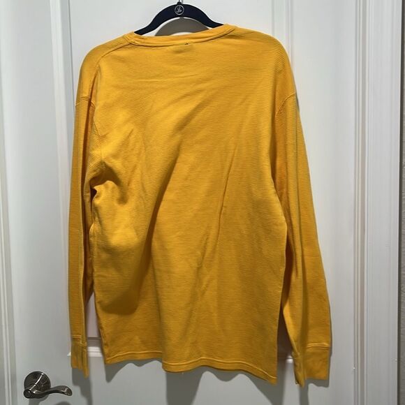 Polo Ralph Lauren Sleepwear Casual Micro Weave 2XL  Mustard Yellow Blue Pony - Picture 4 of 6